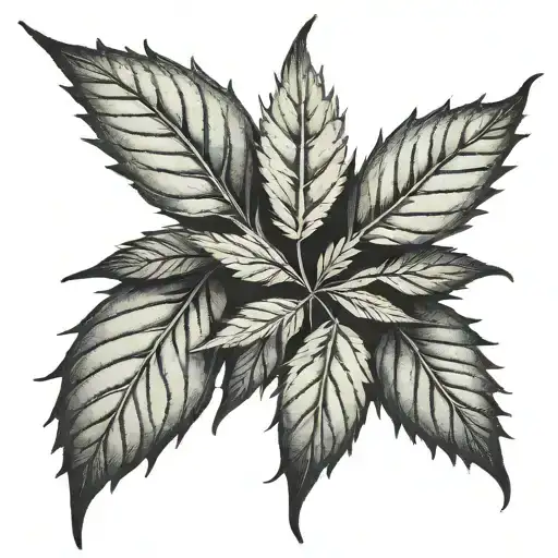 Cannabis Leaf Intertwined With The Word Von