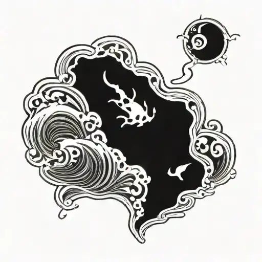 A Stylized Map Of Puerto Rico With Ocean Waves Crashing Against The Coastline