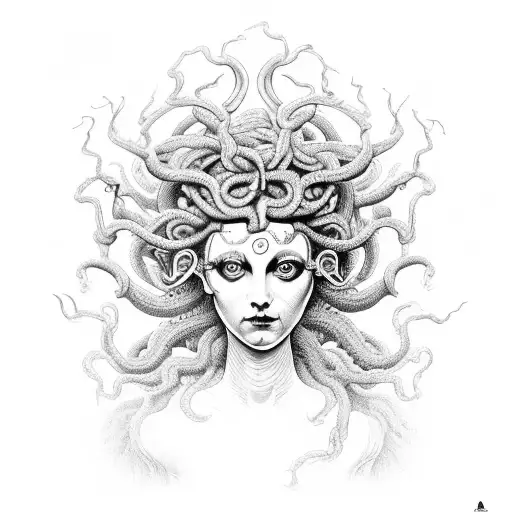 Gargona Medusa With A Knife In Shes Head