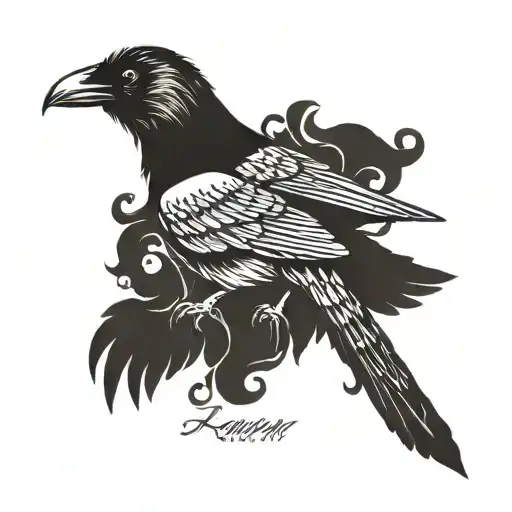 Raven Name Written