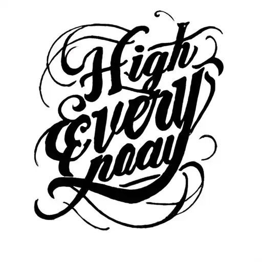 High Everday Cursive Lettering