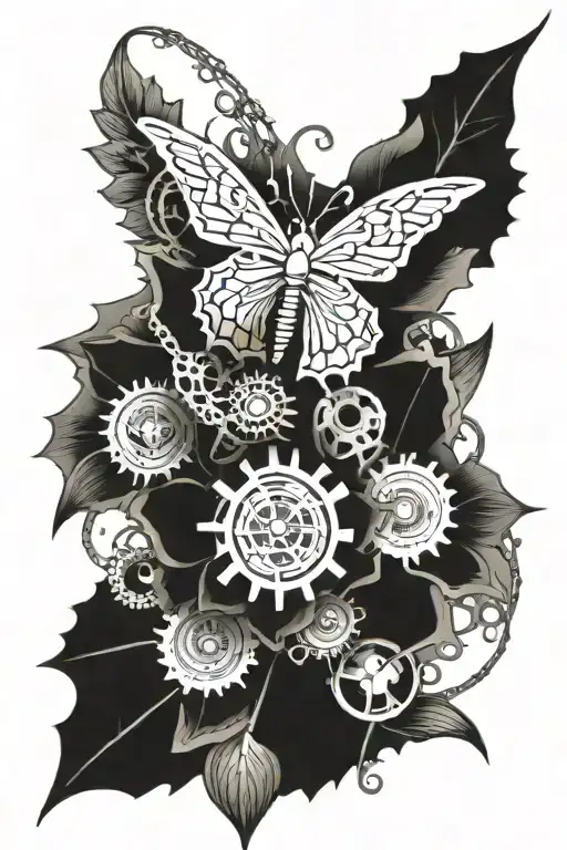 A Steampunk-inspired Mechanical Flower With Hunting Elements Incorporated Into The Design
