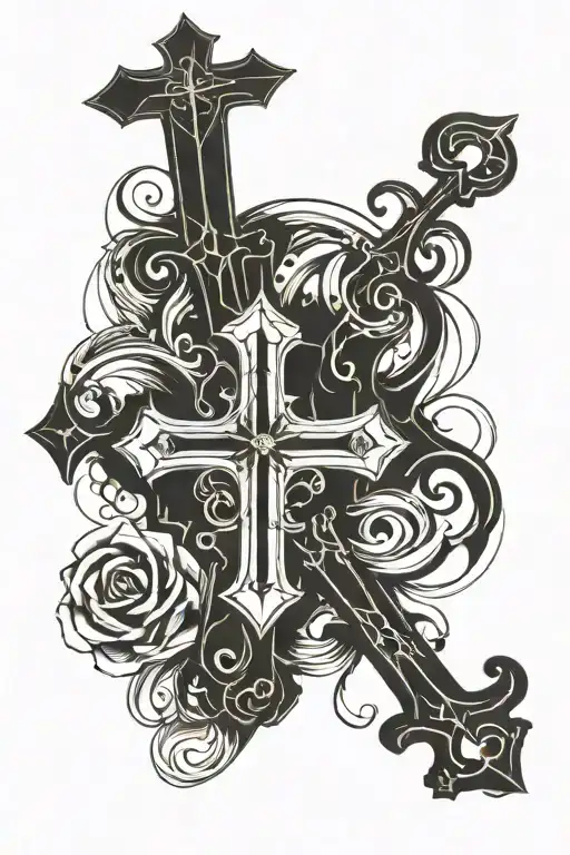 Christian Cross And Quote