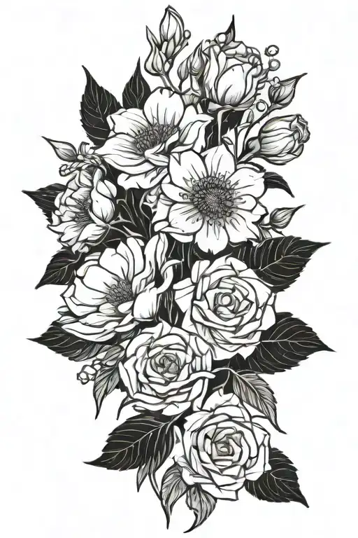 Family Bouquet Fine Line