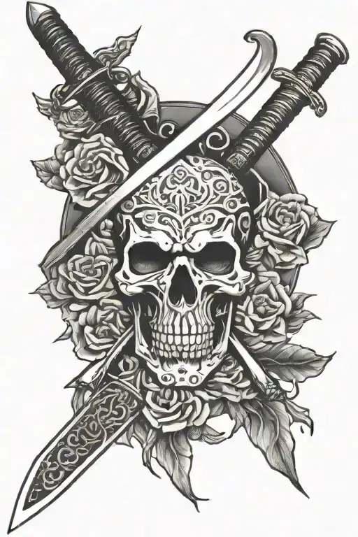 Katana And Skull