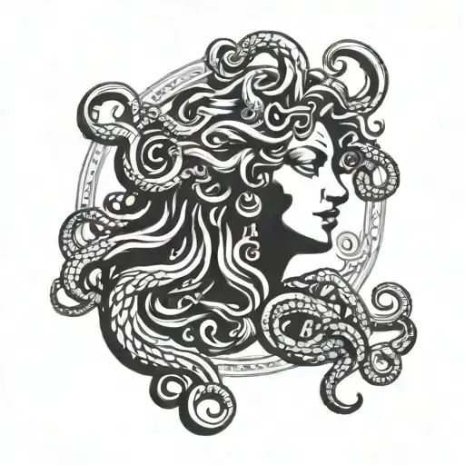 Medusa In Seduction And Versace Logo