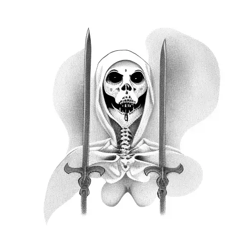 Female Grim Reaper With Big Scythe