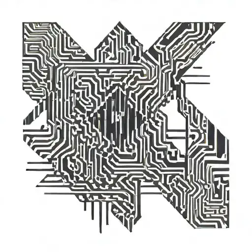 Binary Code Intertwined With Military Camouflage Pattern