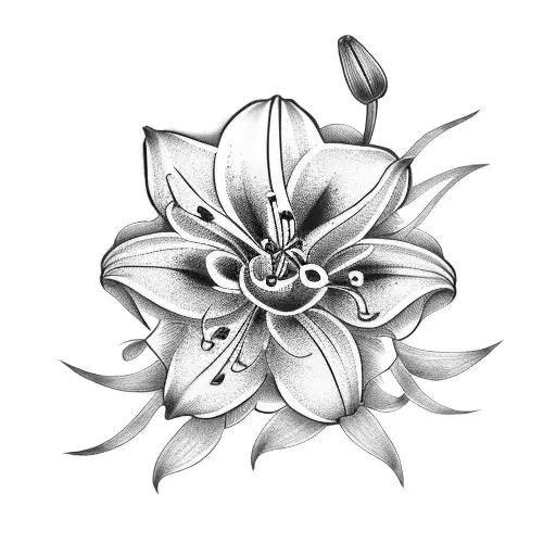 Lily Flower With Crown