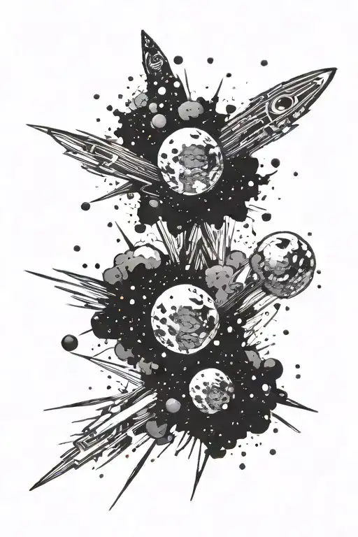 Space Explosion With Galaxies Forming