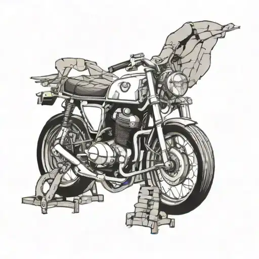 Incorporate A Detailed Bike Design With A Rock Music Theme