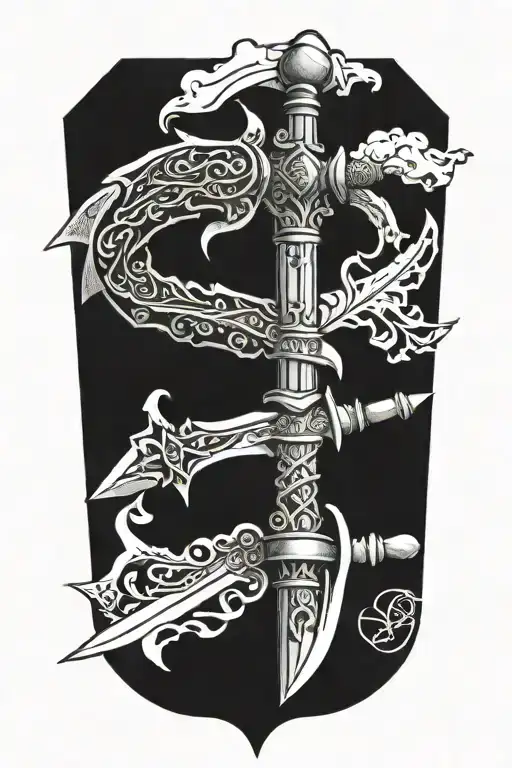 Double Sided Pen And Sword