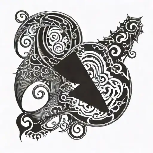 Cybernetic Dark Ornament With Number And Serial Code