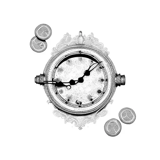 Money Leaking From A Breaking Clock