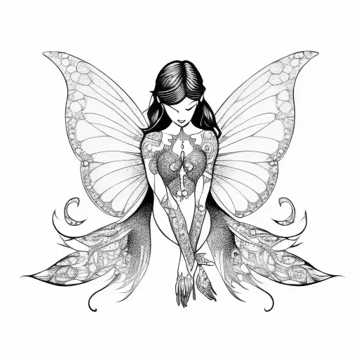 Fairy Full Body Outline