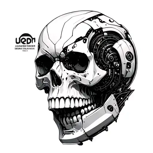 Robotic Skull Futuristic Robotic Skull