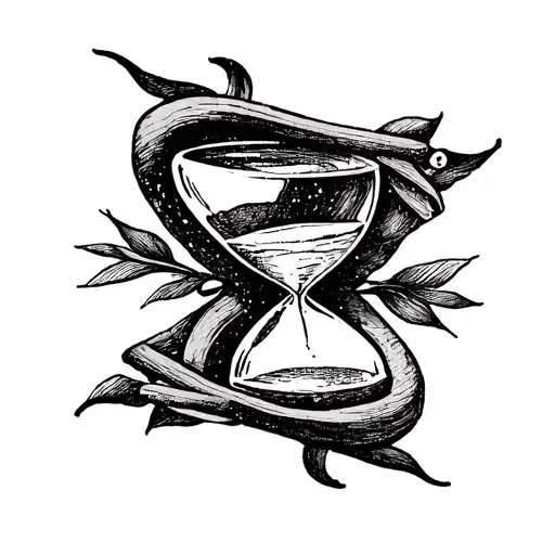Small Hourglass Tattoo For Fingers
