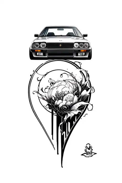 Jdm Car Tattoo Design