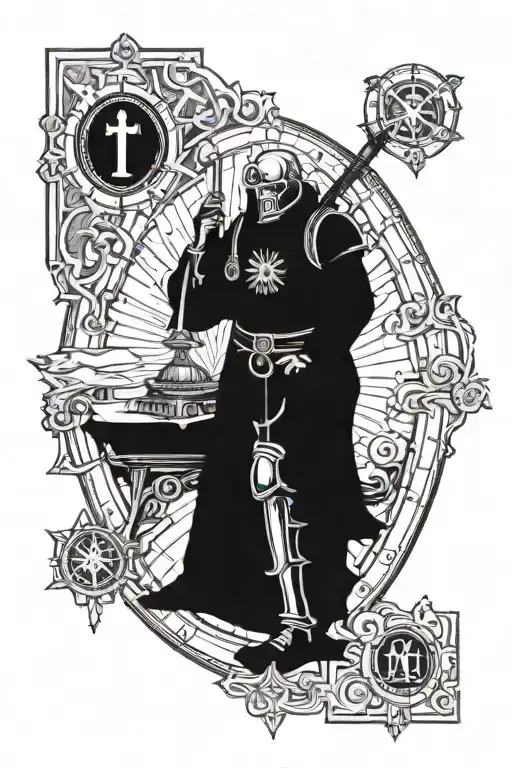 Warhammer 40K Emperor Tarot Card