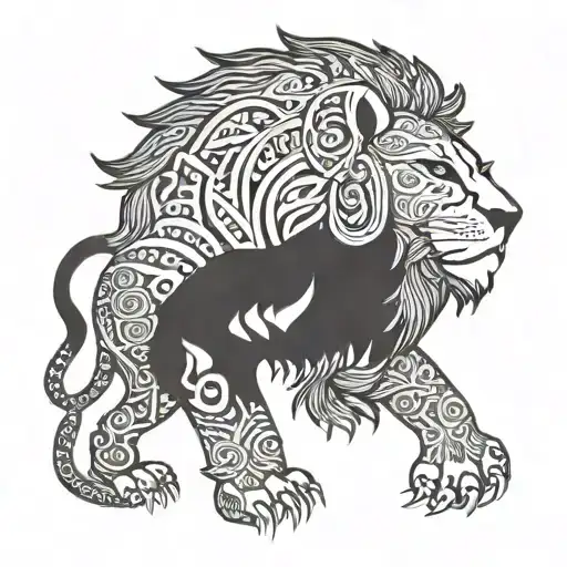 Lion Maori In Shoulder