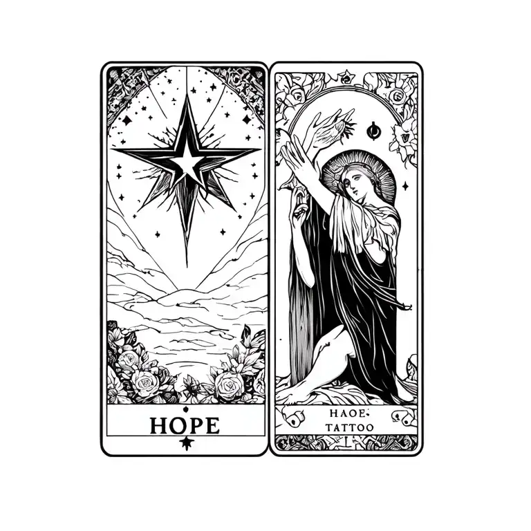 Tarot Card Shiny Star Hope