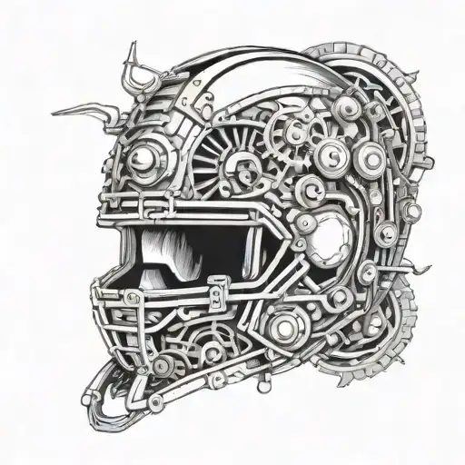 A Football Helmet Morphing Into A Dragonball With Engineering Gears Incorporated