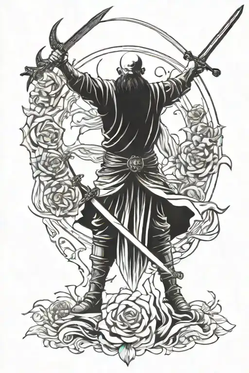 God With Sword And Thress