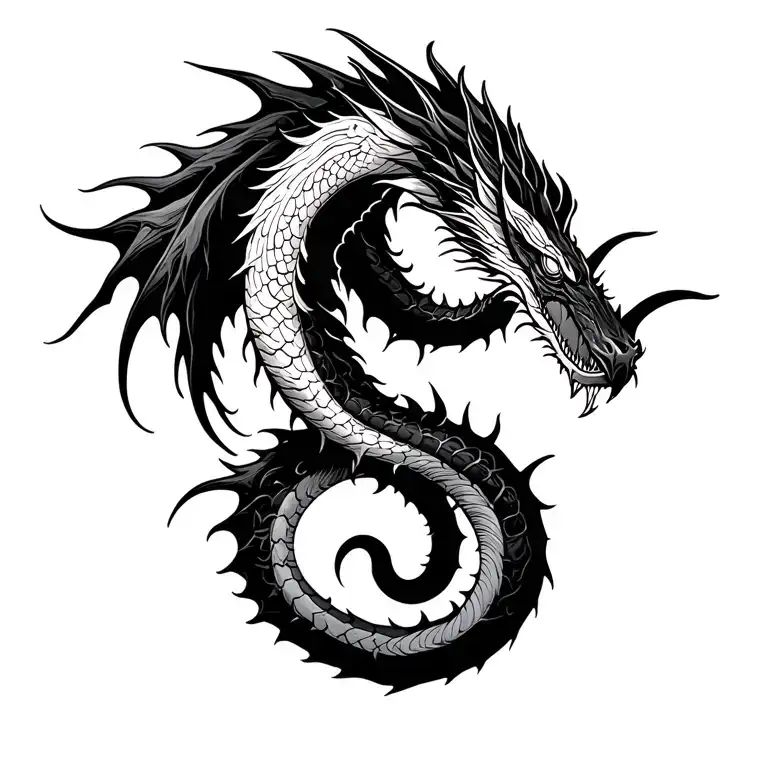 Long Dragon With Thorns