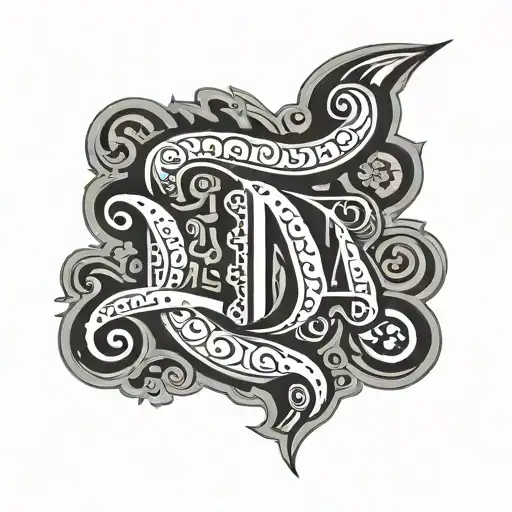 This Chicano Font Style For Arm Sleeve Word Jedsada