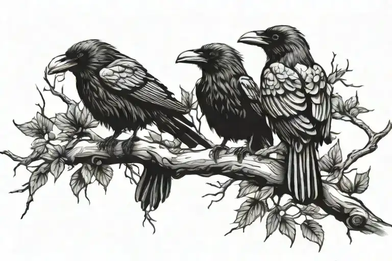 Two Raven In The Tree