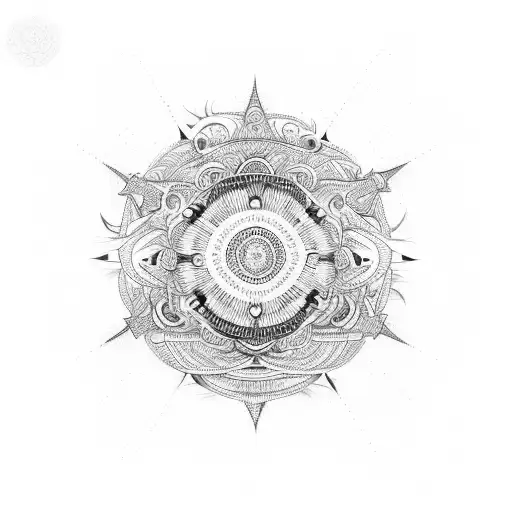 Combine Elements Of A Mandala And A Virgo Symbol In A Celestial Design