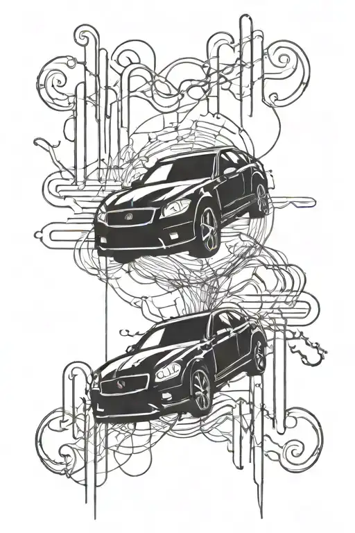 A Ekg Line With A Car