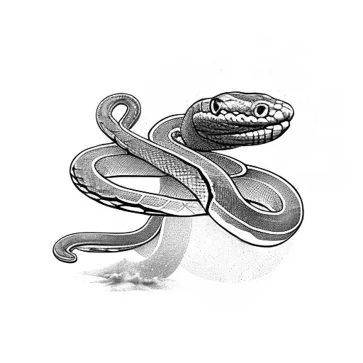 Snake Wrapping Around Arm