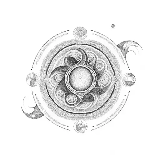 Phases Of The Moon In Spiral