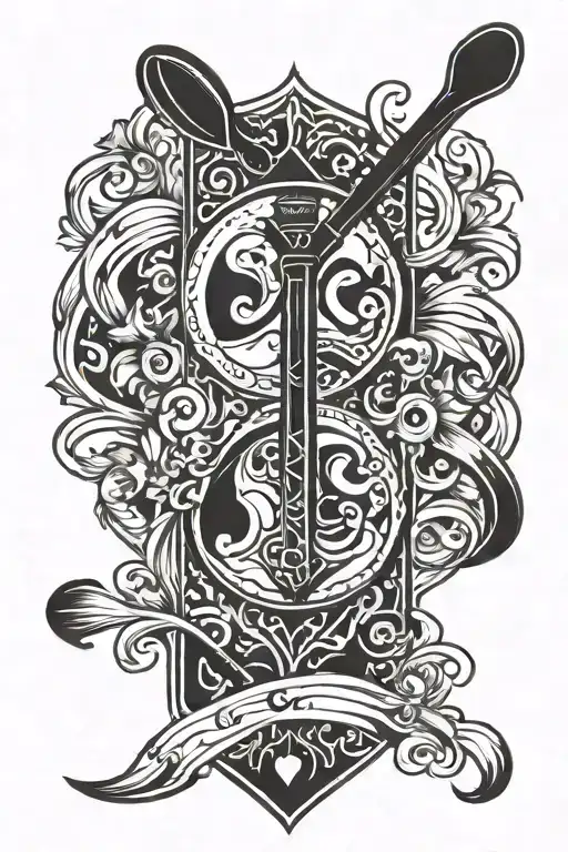 Paddle And Aquarius Symbol