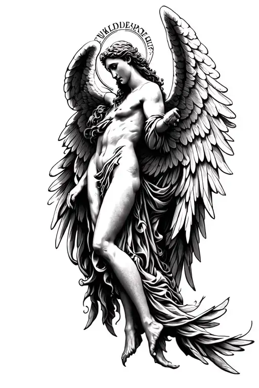 Angels And God With Wings That Cover The Entire Arm