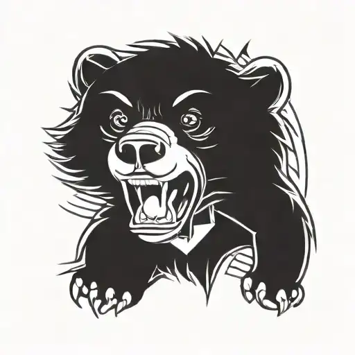 Chicago Bear Wearing Cubs Jersey