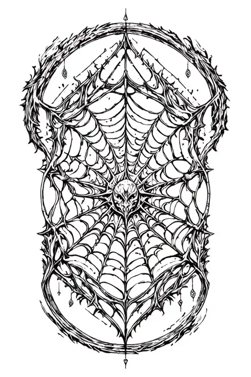 Web Of Wyrd Connected To Vegvisir Symbol