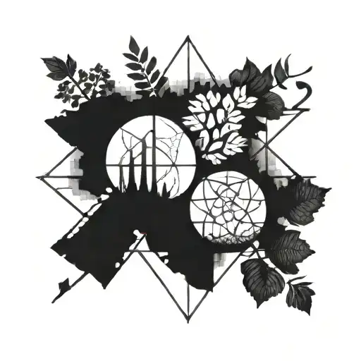 Math Equations Intertwined With Intricate Nature Elements