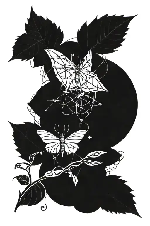 Math Equations Intertwined With Intricate Nature Elements