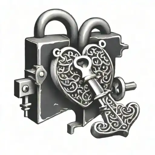 A Heart-shaped Lock And Key Design Symbolizing The Unbreakable Bond Between A Son And Step Mom