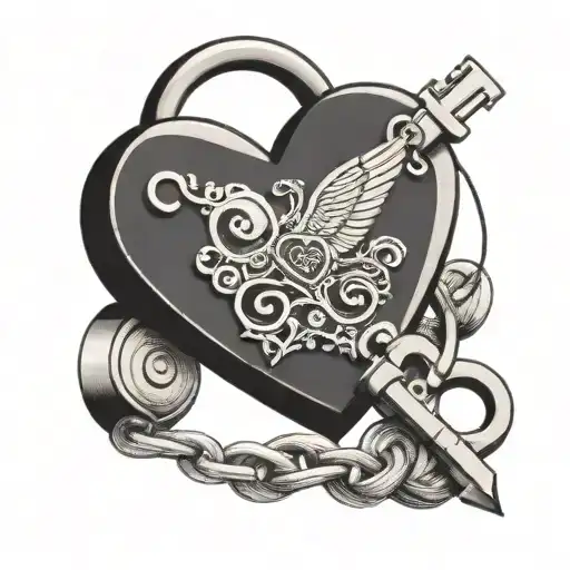 A Heart-shaped Lock And Key Design Symbolizing The Unbreakable Bond Between A Son And Step Mom