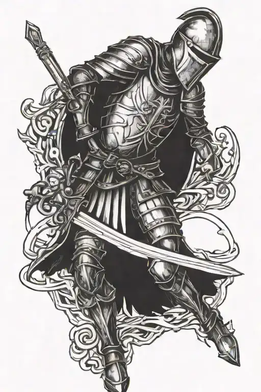 A Knight Is Walking Towards Me With A Sword In His Hand