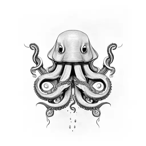 Giant Octopus For Forearm With The Tentacles Holding On My Wrist