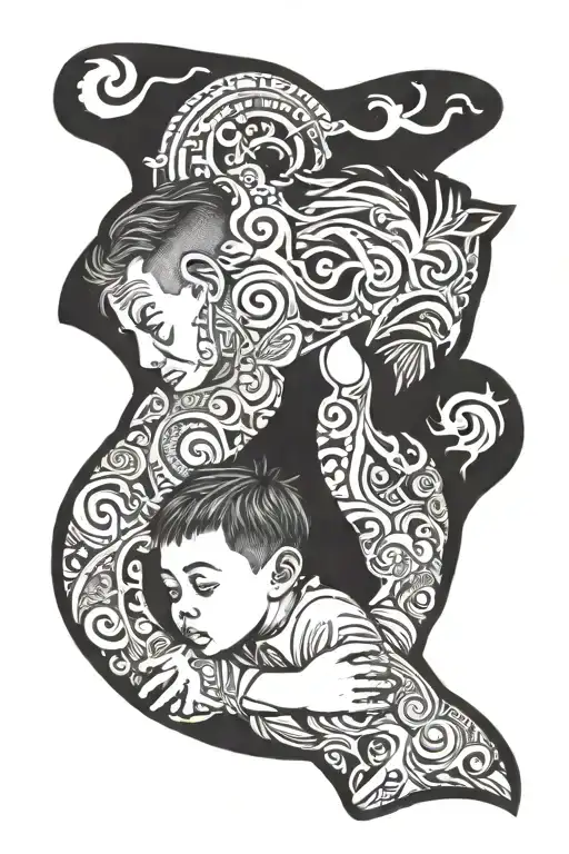 Father And Son Playing