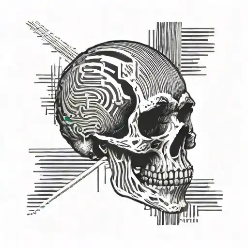 Barcode With Skull Inside