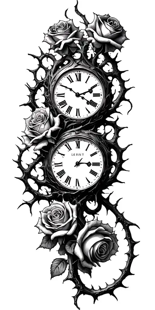 Clocks Thornes And Rotten Roses Tangled Up Lots Of Big Thorns
