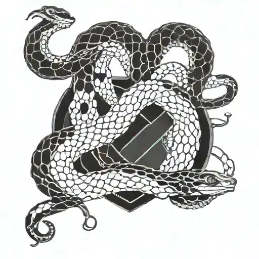 Incorporate A Long Wraparound Snake Design With Intricate Patterns And Details