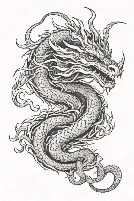 Gemini Dragon Coiled