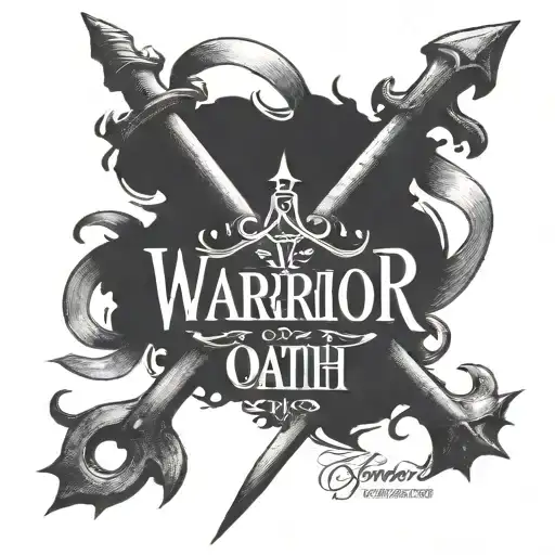 A Warrior's Oath Written In A Unique Script With The Word 'Honest' Highlighted